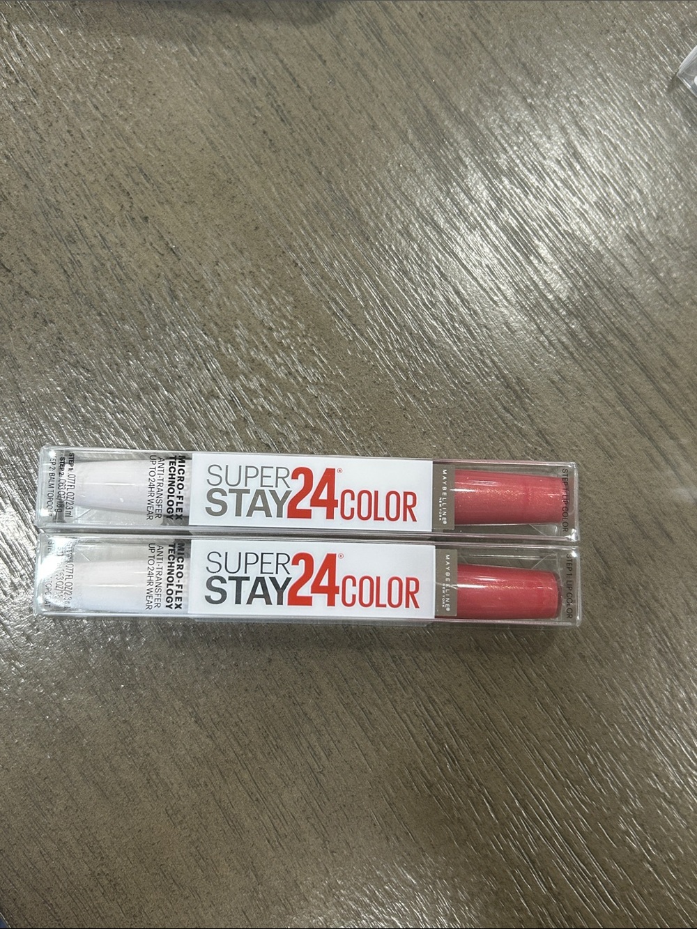 2X Maybelline SuperStay 24 Color Longwear Liquid Lipstick Duo 020 constant coral